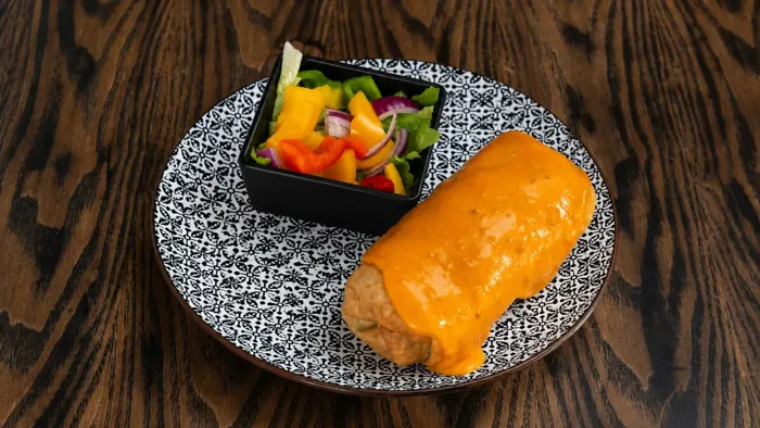Vegetarian Chimichanga - Mexican food at Sierra Paphos