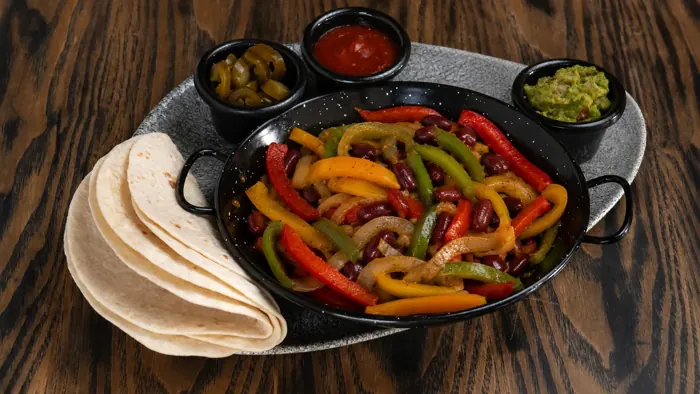 Vegetarian Fajitas - Mexican food at Sierra Paphos