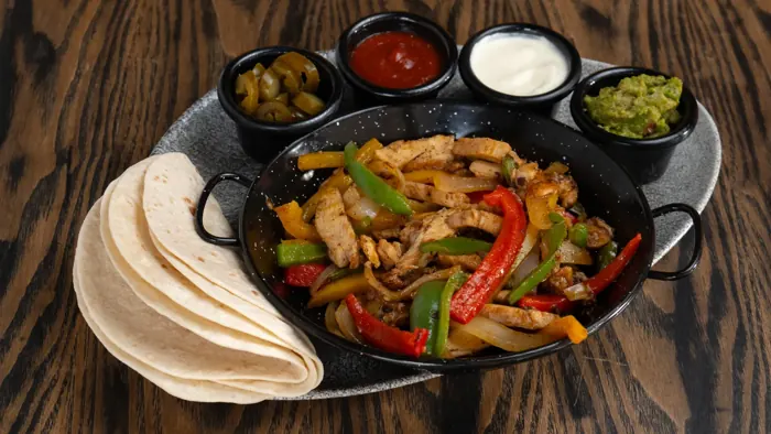 Chicken Fajitas - Mexican food at Sierra Paphos