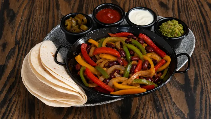 Vegetarian Fajitas - Mexican food at Sierra Paphos