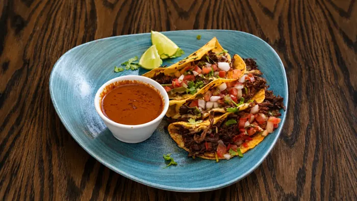 Beef Birria Tacos - Mexican food at Sierra Paphos